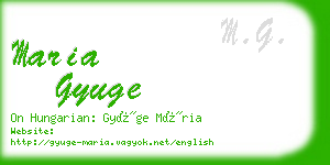 maria gyuge business card